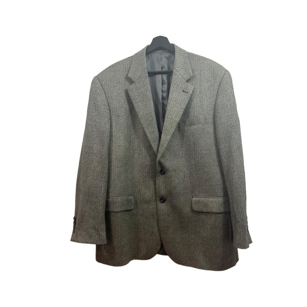 Lauren Ralph Lauren Jacket Men SZ 46R Regular Blazer Herringbone 100% Lambswool